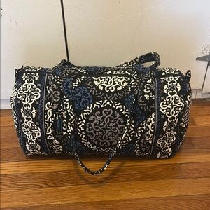 Vera Bradley Black and White Travel Bag with Quilted Design